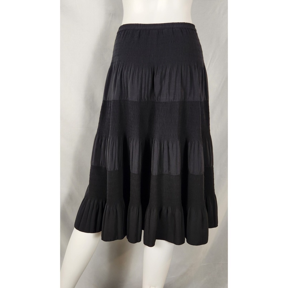 Apostrophe Black Tiered Midi Skirt – Petite M - Picture 2 of 8